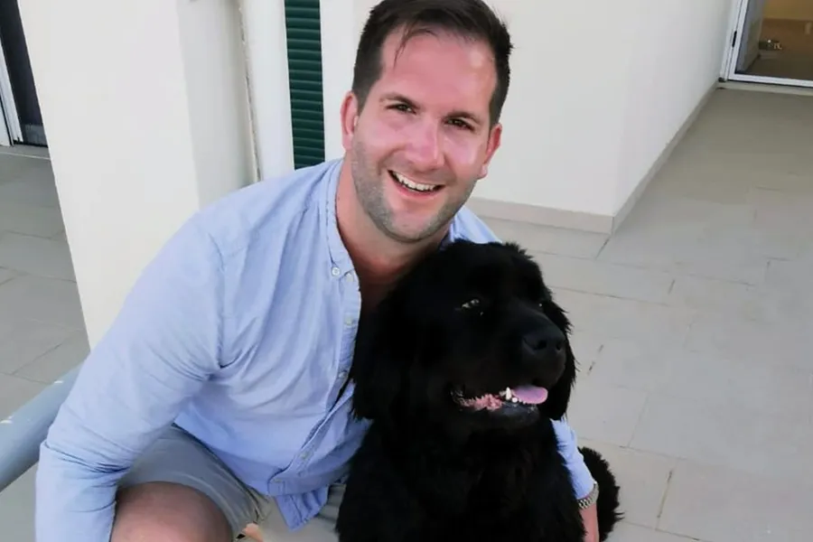 Chris with Dog